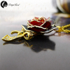 Bow Two-tone Rose Necklace (fresh Rose)