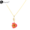 Lover Rainbow Rose Necklace (fresh Rose)