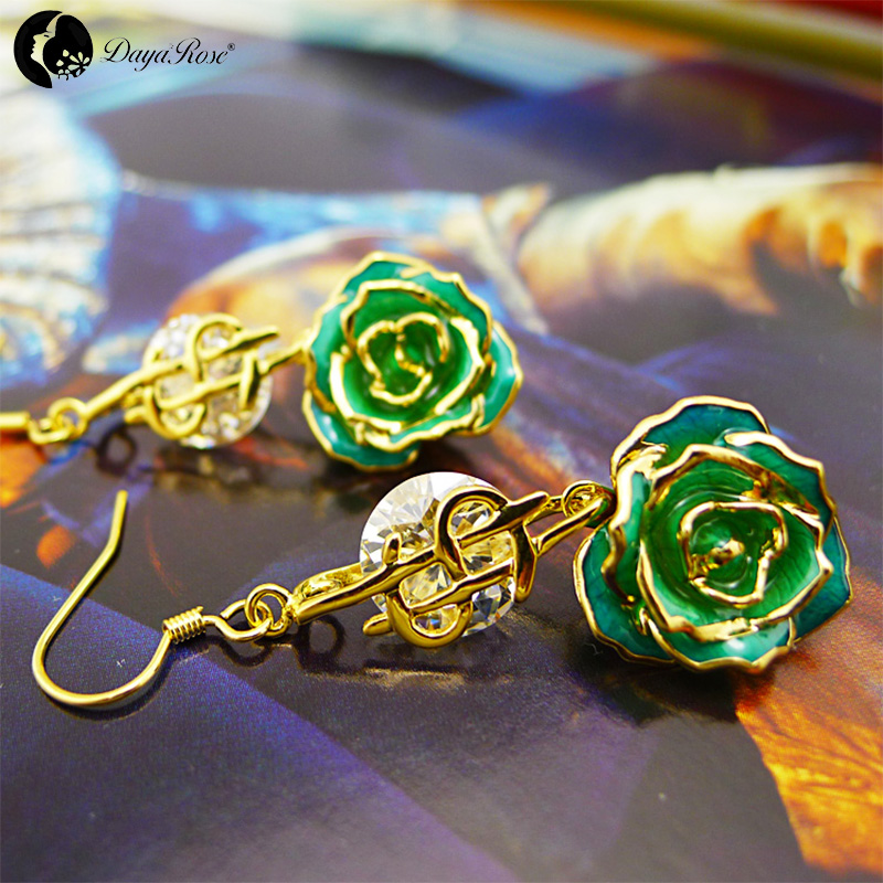 Gold Rose Earrings (fresh Rose)