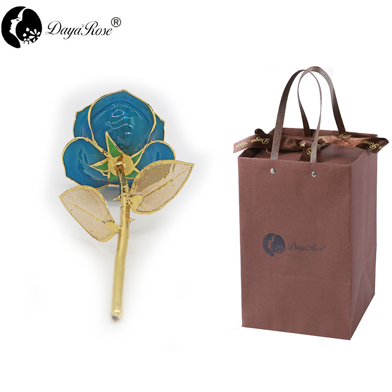 Daiya Light Blue Rose 24K Gold /gold Leaf+The Glass Cover