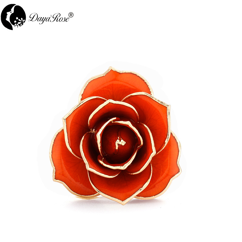 Daiya Orange Red Rose 24K Gold (gold Leaf)