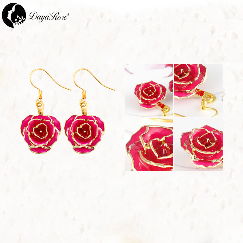 Jane Eyre Gold Rose Solid Color Jewelry (natural Flowers)