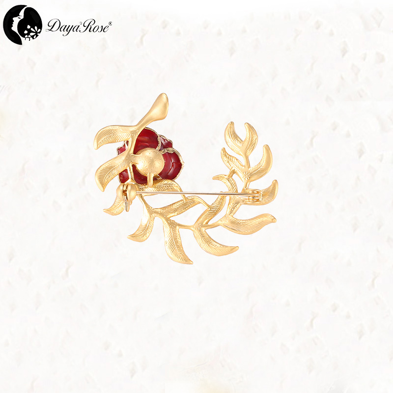 Love Grass Gold Rose Solid Brooch (natural Flowers)