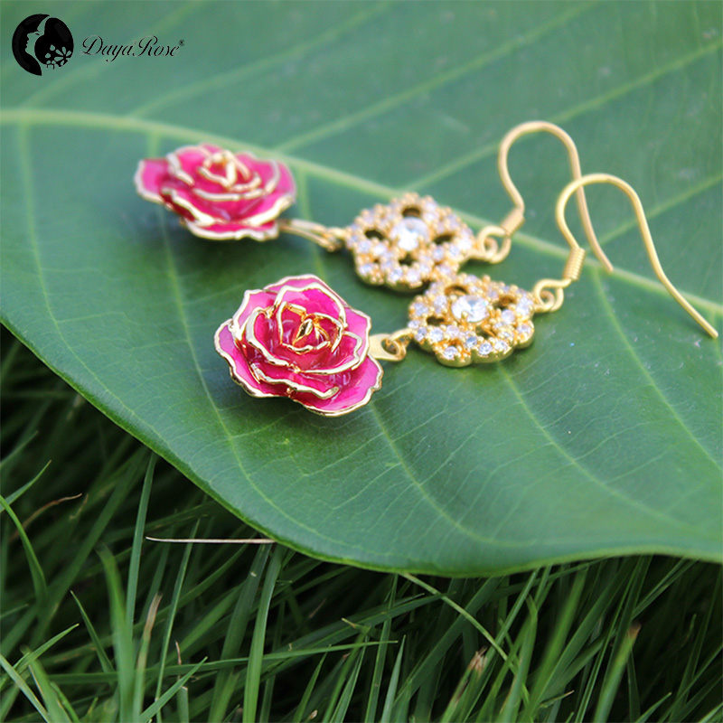 Petal Gold Rose Earring (fresh Rose)